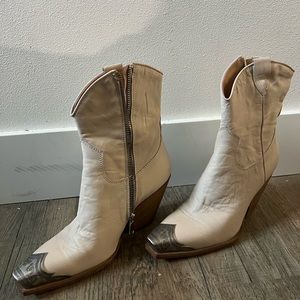 Free people Brayden leather boots w/ steel toe